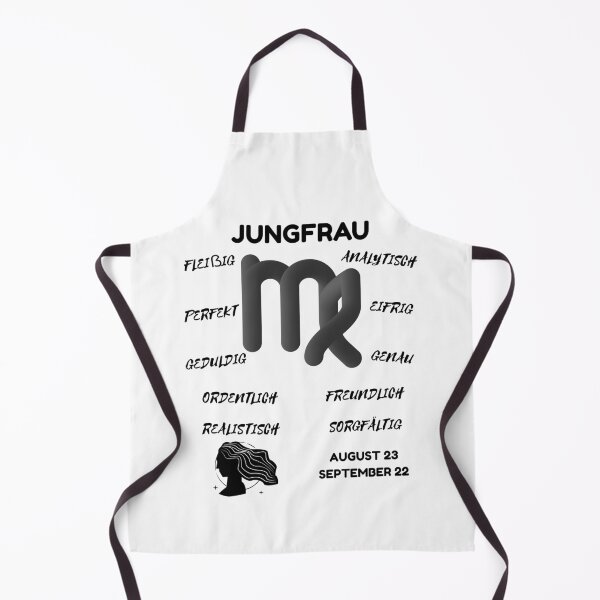 Item preview, Jungfrau Zodiac Sign Astrology Symbol Horoscope - Classic Black & White (German Version) designed and sold by ZODIARA.