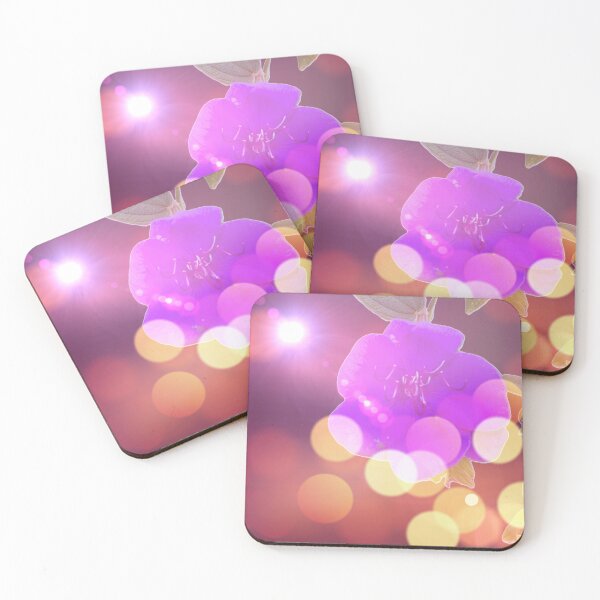 Item preview, Purple Princess Flower with Dreamy Bokeh and Lens Flare Background designed and sold by gaohao1.