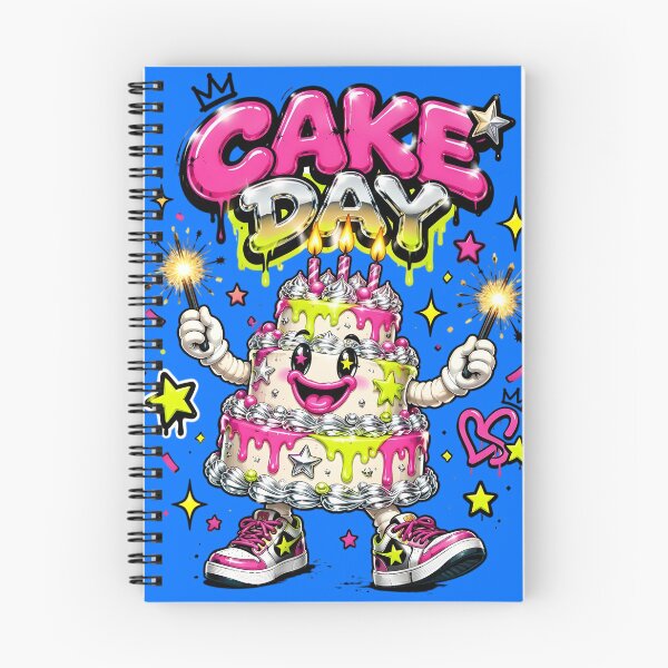 Item preview, Cute Y2K Kawaii Cake Day Birthday Party Character designed and sold by CloudyCatArt.
