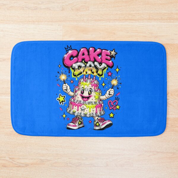 Item preview, Cute Y2K Kawaii Cake Day Birthday Party Character designed and sold by CloudyCatArt.