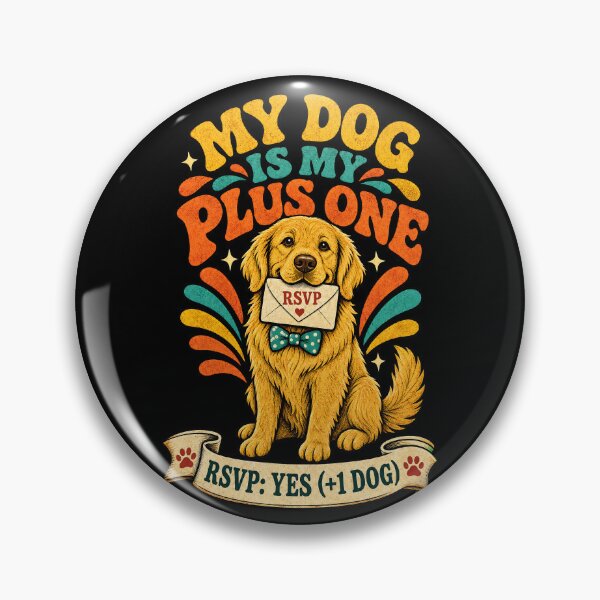 Item preview, Golden Retriever My Dog Is My Plus One Funny Dog Lover Gift designed and sold by Art JSMY.