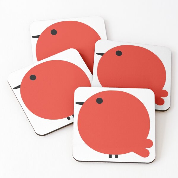 Item preview,  Cute Round Red Bird Minimalist Illustration designed and sold by -KRAFTWERK.