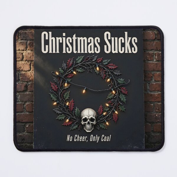 Item preview, Christmas Sucks No Cheer Only Coal Goth Holiday Design designed and sold by Sybille-Yates.