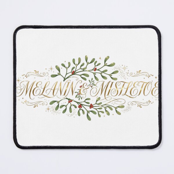 Item preview, "Melanin Mistletoe" Black Christmas T-Shirt | Holiday Tee designed and sold by BellaDiosa.