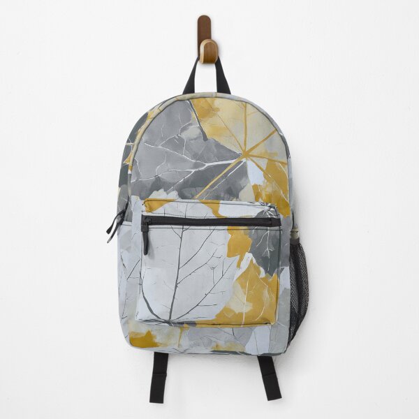 Item preview, Retro Fragmented Leaves Pattern in Yellow and Grey designed and sold by scicilysimonee.