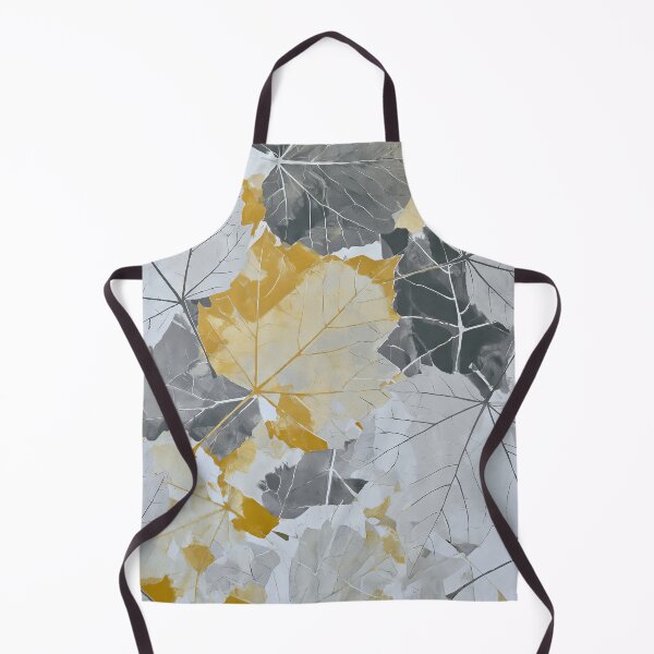 Item preview, Retro Fragmented Leaves Pattern in Yellow and Grey designed and sold by scicilysimonee.