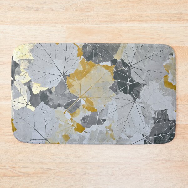Item preview, Retro Fragmented Leaves Pattern in Yellow and Grey designed and sold by scicilysimonee.