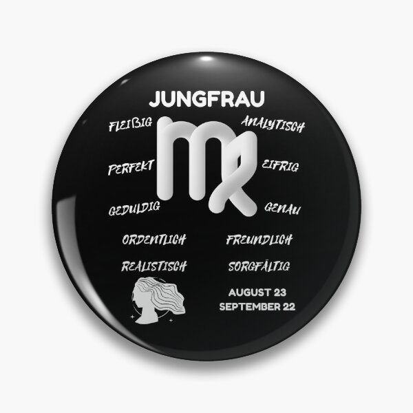 Artikelvorschau, Jungfrau Sternzeichen Astrologie Horoskop Symbol - Classic White & Black entworfen und verkauft von ZODIARA.