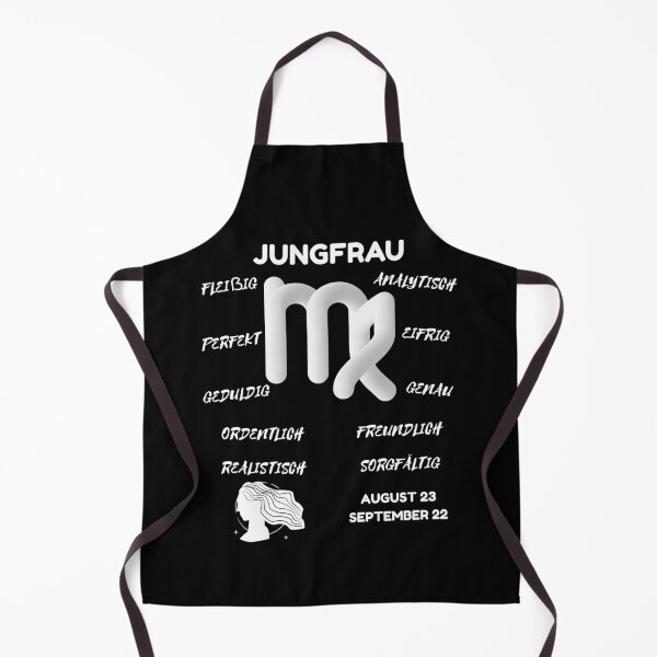 Item preview, Jungfrau Zodiac Sign Astrology Symbol Horoscope - Classic White & Black (German Version) designed and sold by ZODIARA.