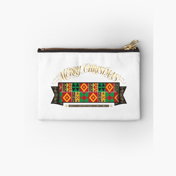 Item preview, "Merry Christmas Kente" Black Christmas T-Shirt | Holiday Tee designed and sold by BellaDiosa.