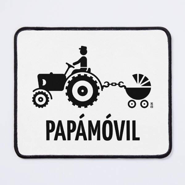 Item preview, Papamobile (Tractor and Stroller / Father and Son / Farmer / Black) designed and sold by MrFaulbaum.