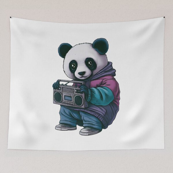 Artikelvorschau, Nostalgischer Cartoon-Panda entworfen und verkauft von Retro Whimsy.