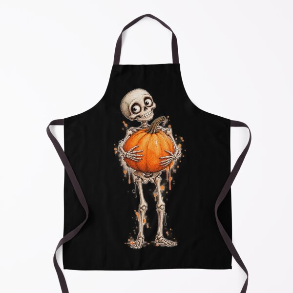 Item preview, Halloween Skeleton Hugging Pumpkin – Spooky Watercolor Gothic Halloween Design designed and sold by MimiSabu.