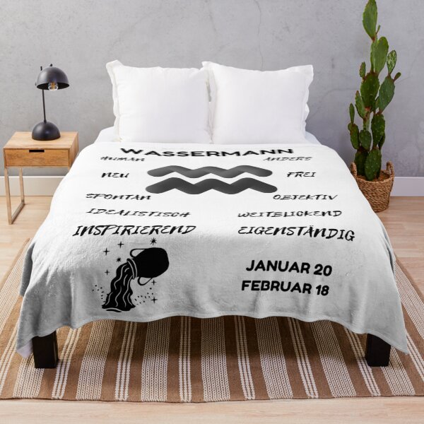 Artikelvorschau, Wassermann Sternzeichen Astrologie Horoskop Symbol - Classic Black & White entworfen und verkauft von ZODIARA.