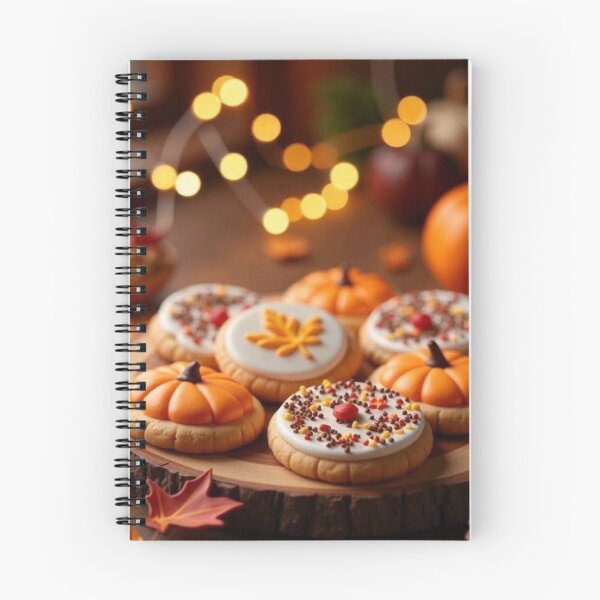 Item preview, Cozy Autumn Pumpkin Cookies with Lights — Warm Fall Thanksgiving Photography designed and sold by LYAN-STORE.