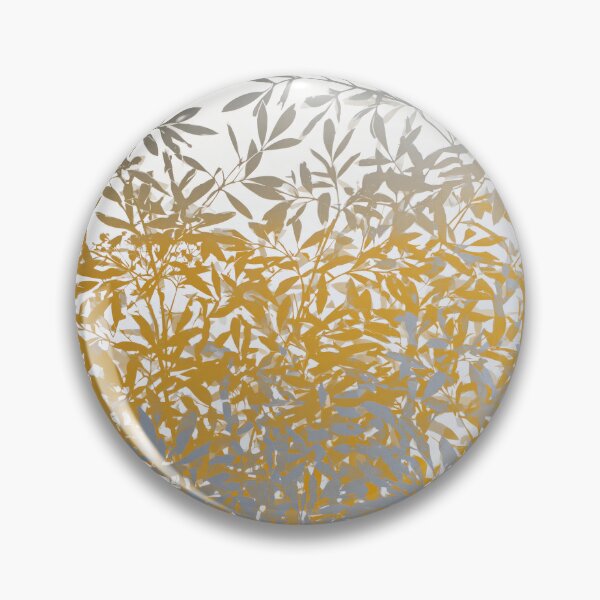 Item preview, Retro Fragmented Botanical Foliage Pattern in Yellow and Grey designed and sold by scicilysimonee.