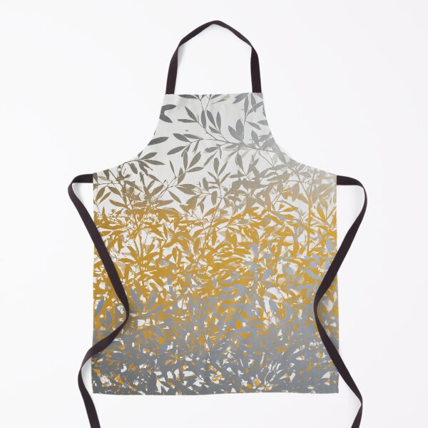 Item preview, Retro Fragmented Botanical Foliage Pattern in Yellow and Grey designed and sold by scicilysimonee.