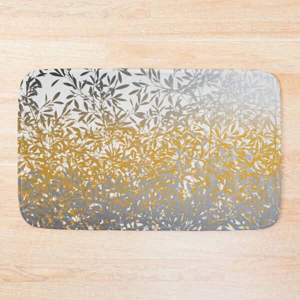 Item preview, Retro Fragmented Botanical Foliage Pattern in Yellow and Grey designed and sold by scicilysimonee.