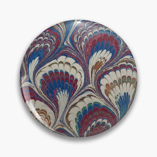 Item preview, Antique Marbled Endpaper Red Blue Green designed and sold by footnotes-club.