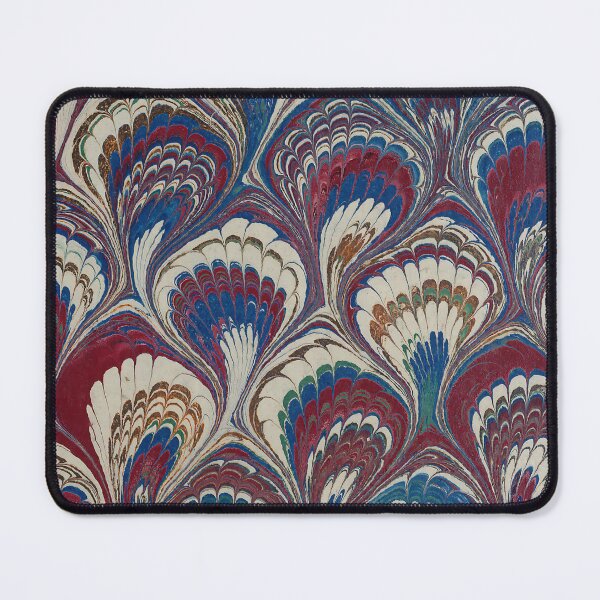 Item preview, Antique Marbled Endpaper Red Blue Green designed and sold by footnotes-club.