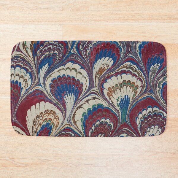 Item preview, Antique Marbled Endpaper Red Blue Green designed and sold by footnotes-club.