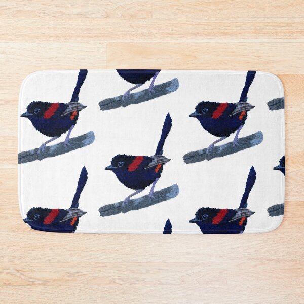 Item preview, Red backed fairy wren hand embroidery designed and sold by Alsa.handembroidery.