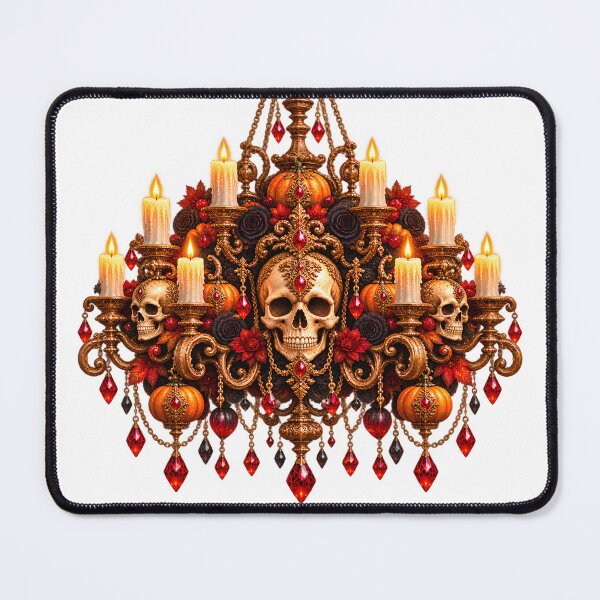Item preview, Baroque Skull Chandelier – Victorian Gothic Halloween designed and sold by Clothes With Smiling Animals Walt Gral.