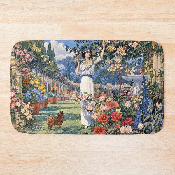 Item preview, Flower Garden Wall Art, Vintage Garden Illustration, Charles Robinson Art Nouveau Print designed and sold by RickE.