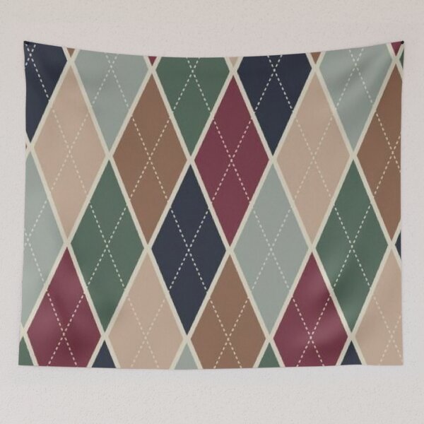Artikelvorschau, Vintage-Argyle-Muster – Klassisches Dark Academia-Diamant-Karomuster entworfen und verkauft von LYAN-STORE.