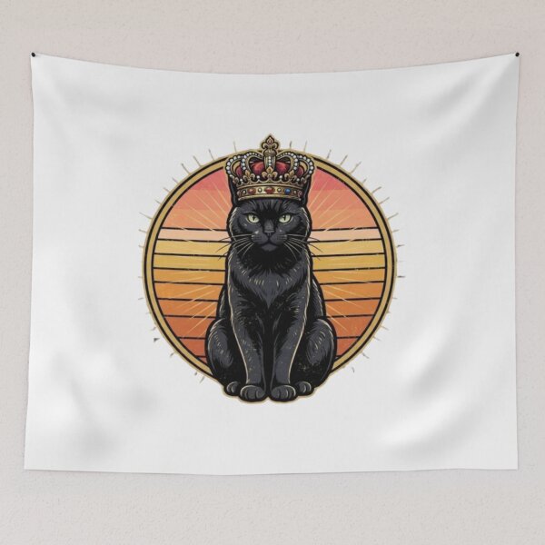 Item preview, Black Cat King Royal Crown designed and sold by PrintforDesign.