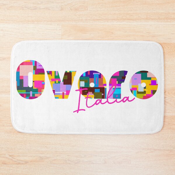 Item preview, Ovaro, Gorizia, Italy, Italia, colorful typography design for travellers designed and sold by Wanderful-roads.