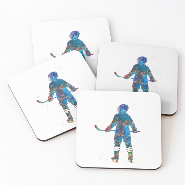 Item preview, Ice Hockey Player Watercolor Art designed and sold by Liededrom..