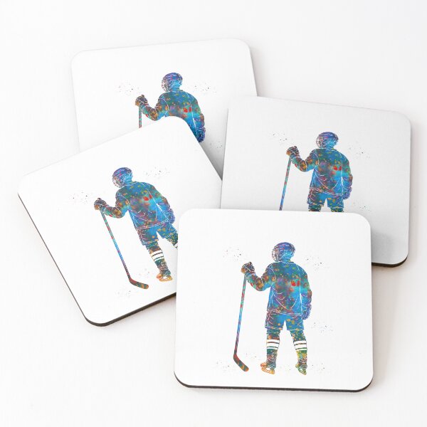 Item preview, Ice Hockey Player Watercolor Art designed and sold by Liededrom..