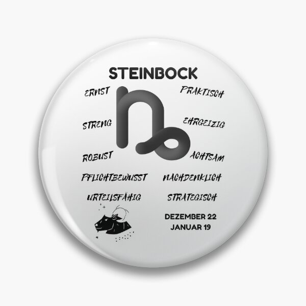 Artikelvorschau, Steinbock Sternzeichen Astrologie Horoskop Symbol - Classic Black & White entworfen und verkauft von ZODIARA.