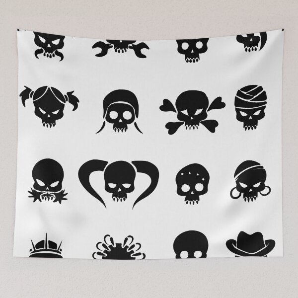 Item preview, Gothic Skulls Sticker Pack — Edgy Black Vector Skulls Collectio designed and sold by LYAN-STORE.