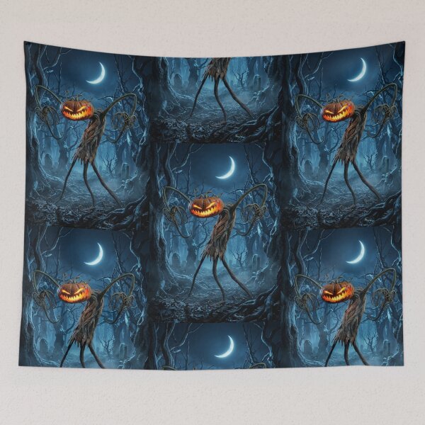 Item preview, Pumpkin monster of the rotten patch Halloween horror art designed and sold by Vintage Designs +.