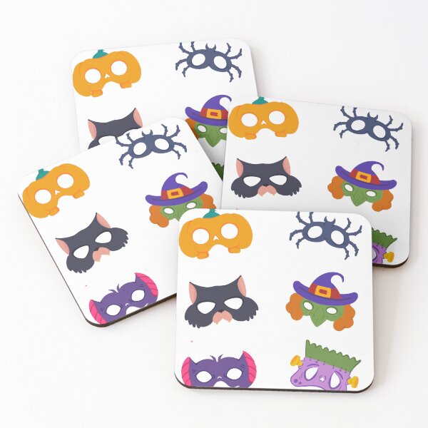 Item preview, Cute Halloween Masks Sticker Pack — Spooky Autumn Costume Elements designed and sold by LYAN-STORE.