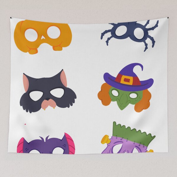 Item preview, Cute Halloween Masks Sticker Pack — Spooky Autumn Costume Elements designed and sold by LYAN-STORE.