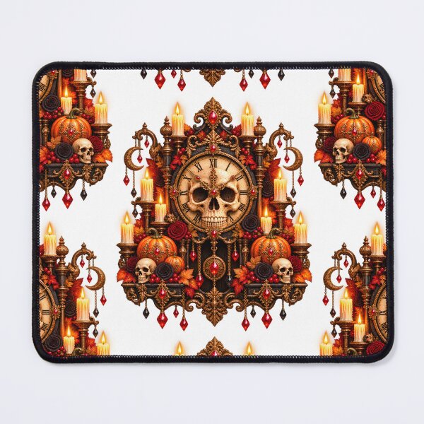Item preview, Baroque Skull Clock – Victorian Gothic Halloween designed and sold by Clothes With Smiling Animals Walt Gral.