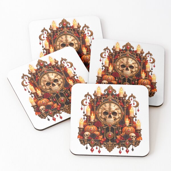 Item preview, Baroque Skull Clock – Victorian Gothic Halloween designed and sold by Clothes With Smiling Animals Walt Gral.