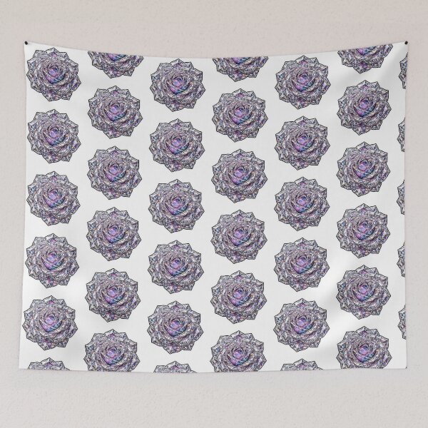 Item preview, Crystal Galaxy Rose Sticker - Giant Faceted Diamond Rose With Purple Nebula designed and sold by Crystal Critters .