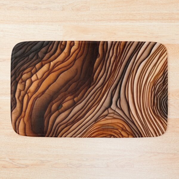 Item preview, Abstract Wood Grain Topography — Modern Organic Carved Wood Waves designed and sold by LYAN-STORE.