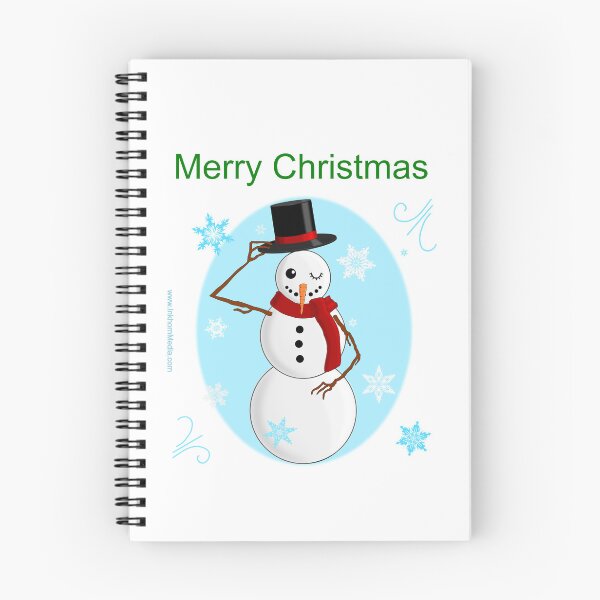 Artikelvorschau, Der Schneemann zwinkert, zieht seinen Hut und wünscht frohe Weihnachten. entworfen und verkauft von Inkhornmedia.