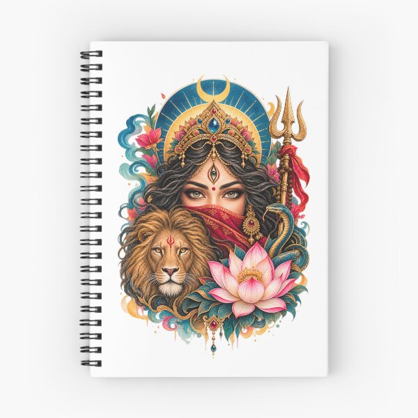 Item preview, Divine Goddess Durga Lion Lotus  designed and sold by RedSwagStore.