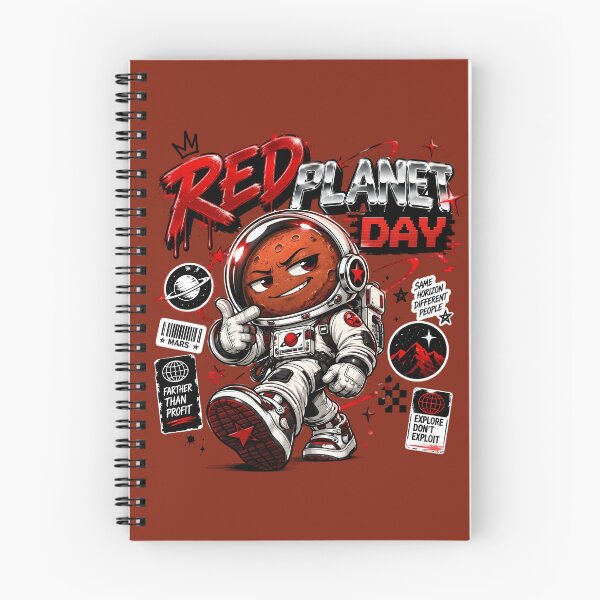 Artikelvorschau, Tag des Roten Planeten, Mars-Astronaut, Y2K-Streetwear entworfen und verkauft von CloudyCatArt.