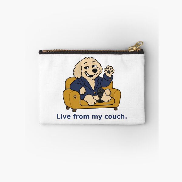 Item preview, Live From My Couch Funny Dog Sticker designed and sold by ryleemaxwell.