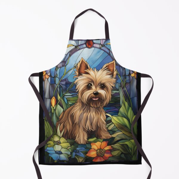 Item preview, Stained Glass Yorkshire Terrier Dog Art designed and sold by pinkal.