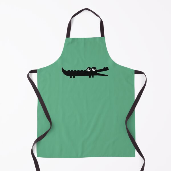 Item preview, Minimalist Black Crocodile with Big Googly Eyes designed and sold by -KRAFTWERK.