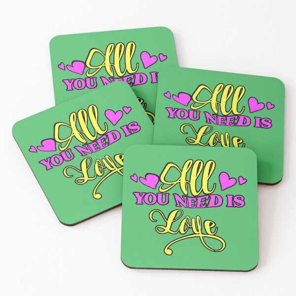 Aperçu de l'œuvre Tout ce dont vous avez besoin, c'est d'amour | Tout ce dont vous avez besoin, c'est d'amour | Citation sur l'amour | Citation positive créée et vendue par AstronautMerch.