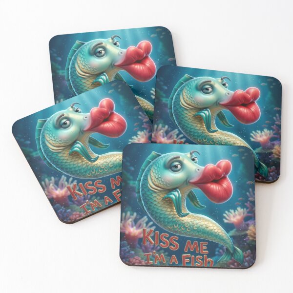 Aperçu de l'œuvre Embrasse le poisson ! créée et vendue par Vintage Designs +.